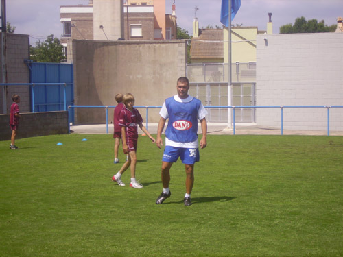 Javi Chica, avui al Nou Estadi de Palamós.
