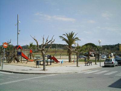 La plaça de Vila-romà, al barri del Tennis.