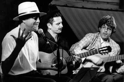 Quico El Cèlio, el Noi i el Mut de Ferreries, en una actuació.