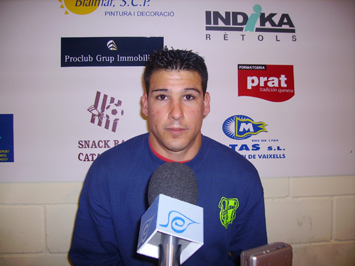 Carlos López, davanter del Palamós Club de Futbol.