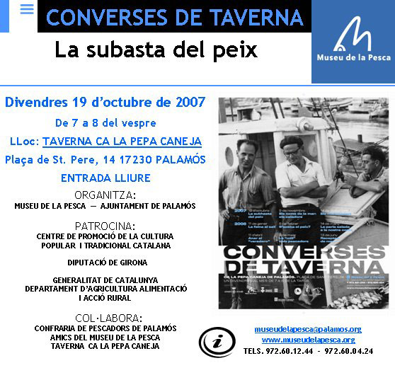 Cartell de les Converses de Taverna.