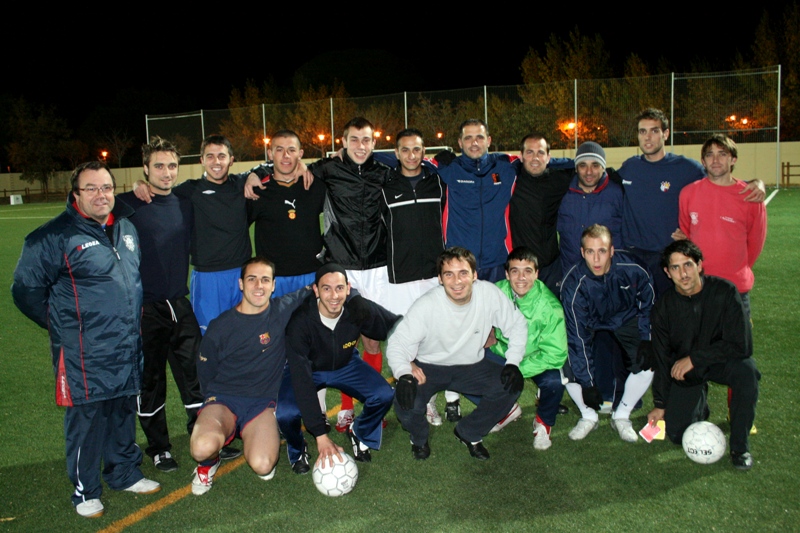 La plantilla del Sant Antoni durant un entrenament.