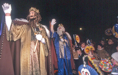 Imatge d'arxiu d'una cavalcada de Reis a Palamós.