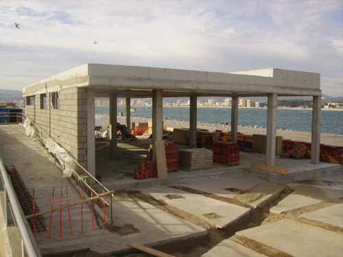 Les obres de l'estació marítima, avui.