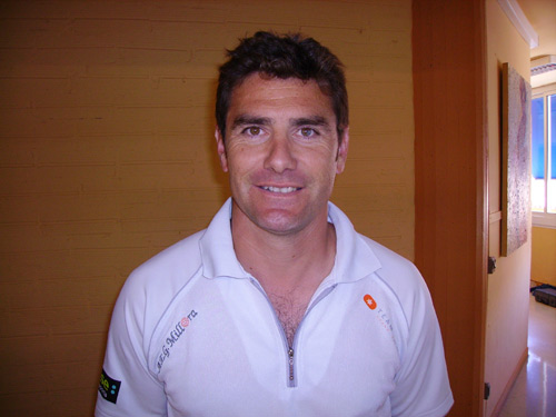 L'entrenador del Palamós Club de Futbol, Jordi Condom.