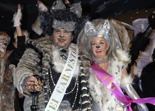 El rei i la reina del Carnaval de Palamós 2008. (Fotografia cedida per Josep Lois).