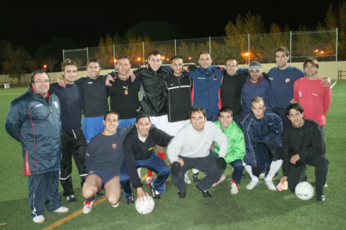Els jugadors del Sant Antoni, en una imatge d'arxiu encara amb 'Jepi'   d'entrenador.