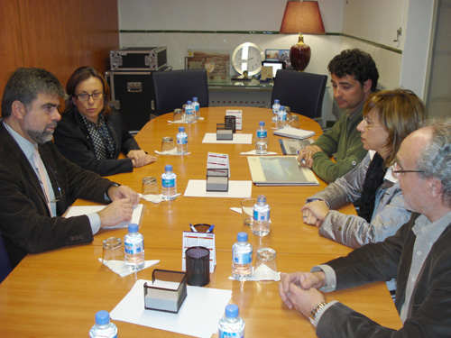 Una imatge de la reunió d'ahir, amb José Fernández a l'esquerra.