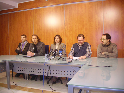 Regidors dels tres grups que van demanar el Ple extraordinari: CiU, l'Entesa i ERC.