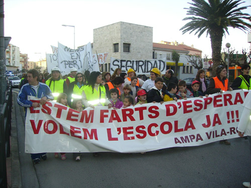 La manifestació d'aquesta tarda.