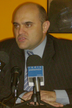 El vicesecretari d'ERC, Xavier Vendrell, ahir a Palamós.