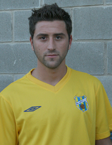 El jugador del Palamós Club de Futbol, Fran Jerez.