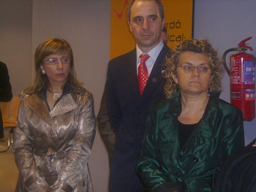 Ferrés, Marqueta i Geli, dissabte a l'hospital de Palamós.