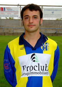 El jugador del Palamós Club de Futbol, Elies Martí.