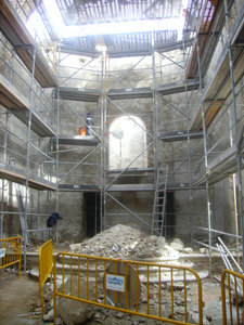 Les obres que s'estan fent a l'antiga església del Carme.