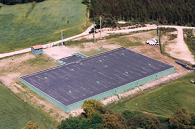 El dipòsit de Llagostera, un dels punts de regulació de la portada d'aigua del Ter a   la Costa Brava centre.