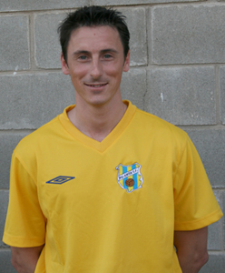 Santi Celaya, jugador del Palamós Club de Futbol.