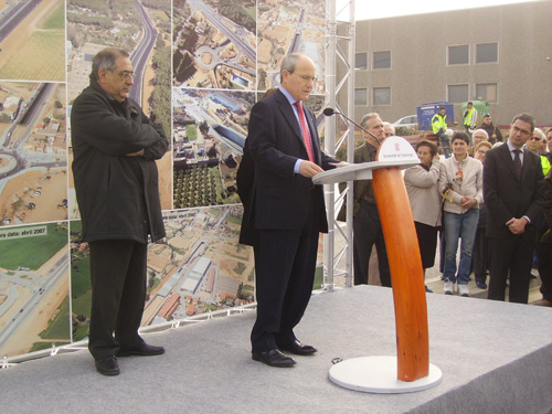 El President Montilla, el dia de la inauguració de l'autovia Palamós-Palafrugell.