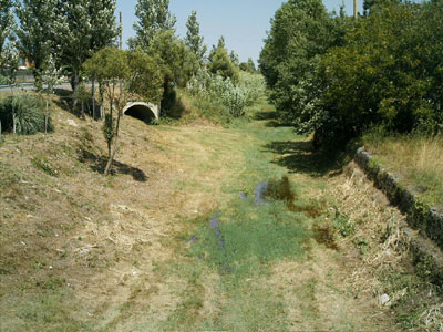 La riera Aubi, en el límit entre Palamós i Calonge, en una imatge d'arxiu.
