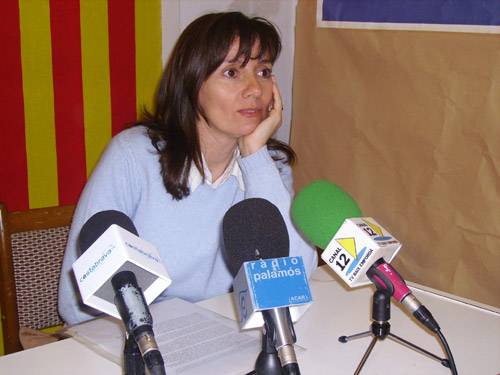 La portaveu de CiU a l'Ajuntament de Palamós, Isabel Ruiz.