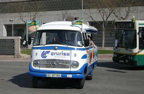 Un dels vehicles més típics de Crurisa en els seus més de 40 anys de servei a   Palamós.