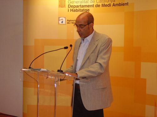 El conseller Francesc Baltasar, avui a Palamós.