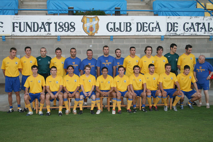 La plantilla del Palamós Club de Futbol que va començar la temporada 2007-2008.