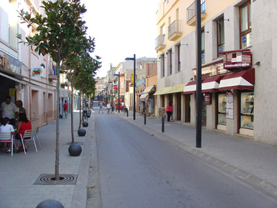 El carrer de Cervantes.