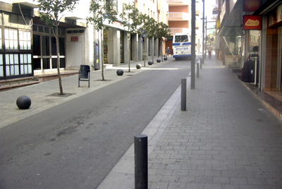 El carrer de Cervantes.
