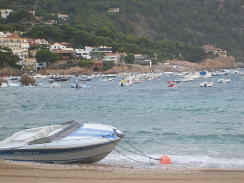 Aiguablava plena d'embarcacions.