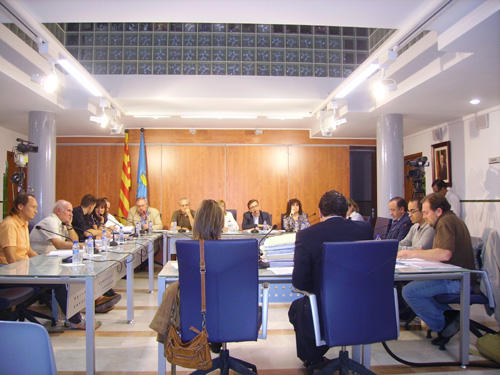 Un moment del Ple municipal celebrat ahir.