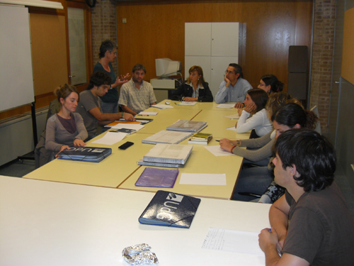 Un moment de la presentació del POUM als alumnes de la UdG.