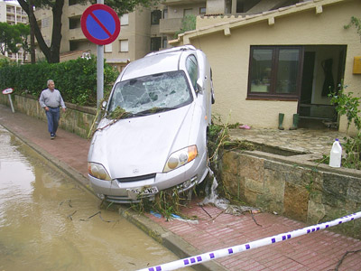 Efectes de la riuada de 2005 a Sant Antoni.