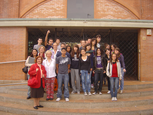 Els alumnes que intervenen en l'intercanvi.