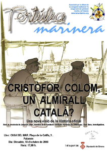 Cartell anunciant la tertúlia marinera sobre Colom.