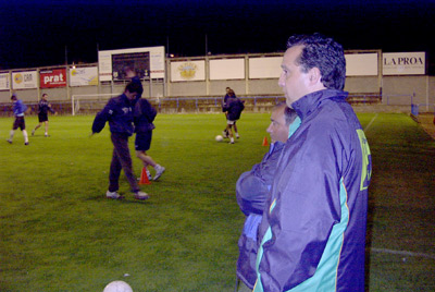 Robert Aldavert 'Robi', el nou tècnic del Sant Antoni, quan encara entrenava a la Fundació Esportiva Palamós.