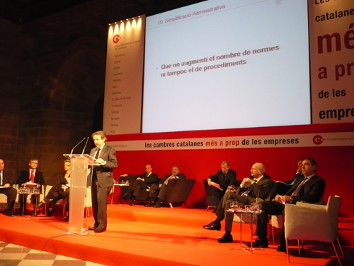 Les 13 cambres de comerç de Catalunya es van reunir ahir a Barcelona.