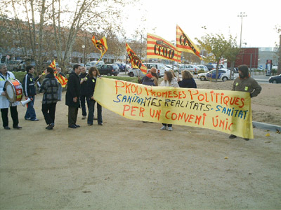 Acció de CCOO a Palamós Gent Gran, en una imatge d'arxiu.