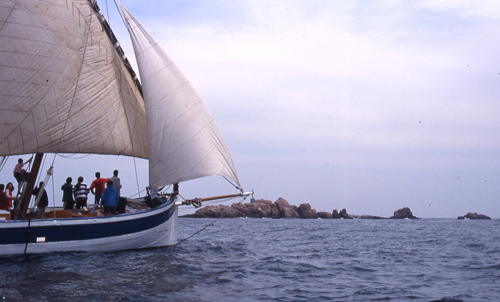 Embarcacions navegant a la rodalia de les illes Formigues.