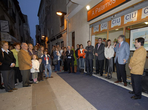 Un acte de la campanya electoral de CiU, en les municipals de 2007 a Palamós.