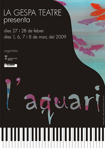 Cartell de l'obra de Gespa Teatre 'L'Aquari'.
