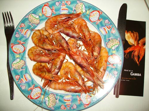 La gamba de Palamós, a punt per menjar.