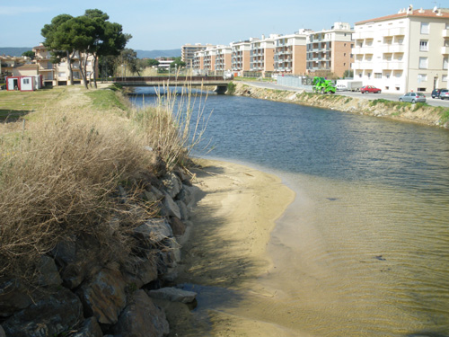 La desembocadura de la riera de Calonge, avui.