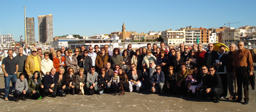 La delegació palamosina que va participar en el creuer.