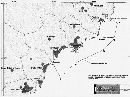 La proposta de límits de la reserva que fa el ministeri de medi ambient.