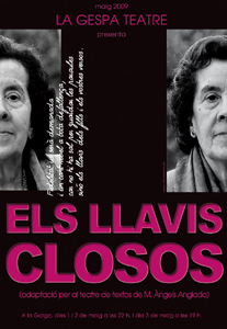 Cartell de l'obra, els llavis closos.
