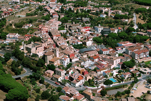 Vista aèria el nucli de Calonge.