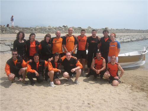 Una tripulació del Club de Rem Palamós.