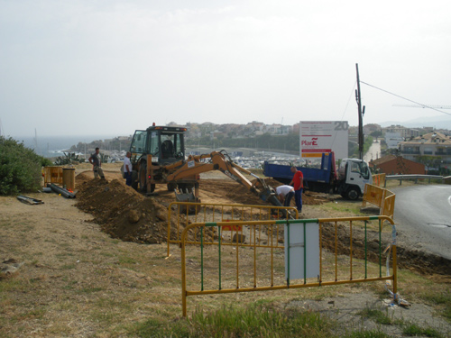 Les obres al Morro del Vedell, aquesta tarda.