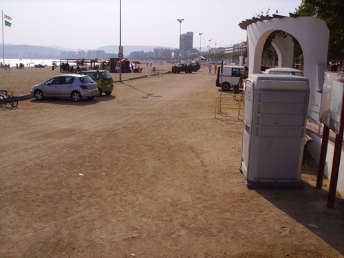 L'aparcament de la platja Gran.